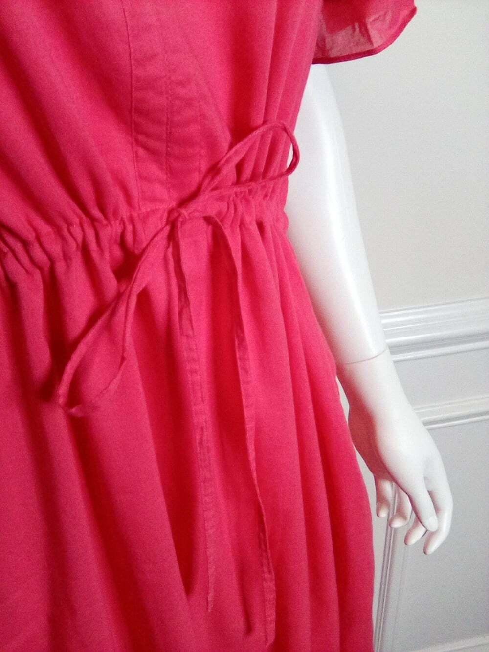 Olivia James The Label Delia Pink Plunge Neck Flutter Sleeve Maxi Sundress, XL - Picture 16 of 16